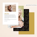 "Inked" - Menus in Honey Bee by GeekInk Design - Back of Card Options
