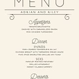 "Deco Nouveau" - Menus in Cream by GeekInk Design - Detail