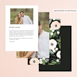 "Blooming Bouquet" - Menus in Charcoal by Alethea and Ruth - Back of Card Options