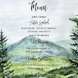 "Into the Woods" - Menus in Forest by Elly - Detail