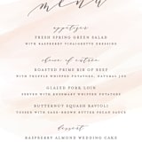 "Sophisticated script" - Menus in Blush by Hooray Creative - Detail