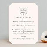"Astor" - Menus in Blush by Carly Reed Walker - Front
