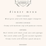 "Astor" - Menus in Blush by Carly Reed Walker - Detail