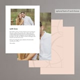 "Twirl Monogram A" - Menus in Blush by Ariel Rutland - Back of Card Options