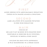 "Twirl Monogram A" - Menus in Blush by Ariel Rutland - Detail