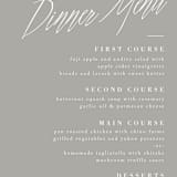 "Stacked date" - Menus in Cotton by Amy Kross - Detail