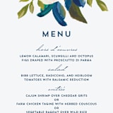 "Our Something Blue" - Menus in Ocean by AK Graphics - Detail