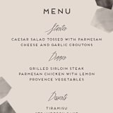 "love is strong" - Menus in Onyx by Aspacia Kusulas - Detail