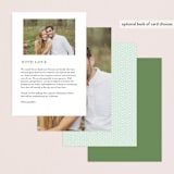 "Leafy ampersand" - Menus in Mint Leaf by Jennifer Wick - Back of Card Options