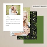 "Vines of Green" - Menus in Fern by Susan Moyal - Back of Card Options