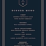 "Next Adventure" - Menus in Navy by Stacey Meacham - Detail