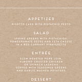 "Modern Stamp" - Menus in Kraft by seulghi - Detail