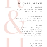 "over and over" - Menus in Soft Peach by Lea Delaveris - Detail