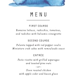 "Modern Water" - Menus in Celestial by Olivia Raufman - Detail