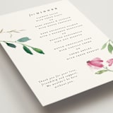 "Spring Wildflowers" - Menus in Pink Floral by Mere Paper - Detail