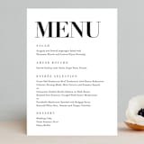 "The Minimalist" - Menus in Pearl by Kelly Schmidt - Front