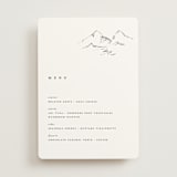"Sketched Mountains" - Menus in Snow by Mere Paper - Front