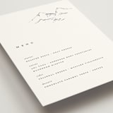 "Sketched Mountains" - Menus in Snow by Mere Paper - Detail