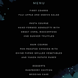 "Midnight Garden" - Menus in Midnight by Lori Wemple - Detail