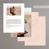 "Twirl Monogram B" - Menus in Blush by Ariel Rutland - Back of Card Options