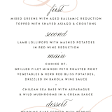 "Twirl Monogram B" - Menus in Blush by Ariel Rutland - Detail