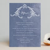 "Ornate" - Menus in Indigo by Nazia Hyder - Front