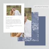 "Ornate" - Menus in Indigo by Nazia Hyder - Back of Card Options