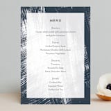 "Modern Brush" - Menus in Steel Blue by Lisa Guerrero - Front