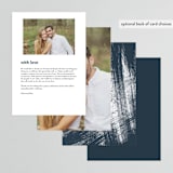 "Modern Brush" - Menus in Steel Blue by Lisa Guerrero - Back of Card Options