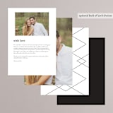 "Dressed in White" - Menus in Cloud by Angela Garrick - Back of Card Options