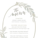 "Modern Wreath" - Menus in Sage by Hooray Creative - Detail