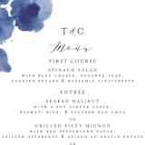 "Cornflower Wedding" - Menus in Periwinkle by Chris Griffith - Detail