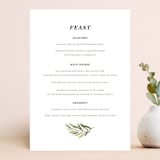 "Olive Branch" - Menus in Olive by Wildfield Paper Co - Front
