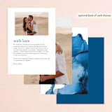 "blue tides" - Menus in Sea Blue by Erin Deegan - Back of Card Options