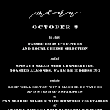 "Perspective" - Menus in Noir by Kimberly FitzSimons - Detail