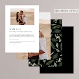 "Natures Greens" - Menus in Ivory by Susan Moyal - Back of Card Options