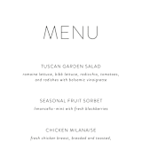 "Forever And" - Menus in Black Tie by Kim Dietrich Elam - Detail