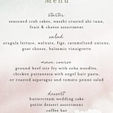 "Sweet Setting" - Menus in Carnation by Lindsay Megahed - Detail