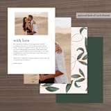 "Love Grows" - Menus in Leaf by Leah Bisch - Back of Card Options