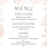 "Ethereal Bouquet" - Menus in Blush by Petra Kern - Detail
