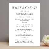 "Bad Dancing" - Menus in Dove by Amy Payne - Front