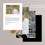 "Skyline - Washington DC" - Menus in Magenta by Laura Condouris - Back of Card Options