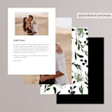 "Agave & Greens" - Menus in Ivory by Susan Moyal - Back of Card Options