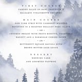 "Misty trees" - Menus in Frost by Stacey Meacham - Detail