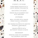 "Terrazzo Frame" - Menus in Mustard by Amy Payne - Detail