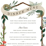 "Nature's Crest" - Menus in Forest by Paper Sun Studio - Detail