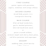 "Tara" - Menus in Blush by Kampai Designs - Detail