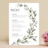 "Watercolor Wreath" - Menus in Linen by Katrina Crouch - Front
