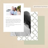 "Watercolor Wreath" - Menus in Linen by Katrina Crouch - Back of Card Options