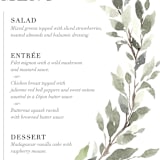 "Watercolor Wreath" - Menus in Linen by Katrina Crouch - Detail
